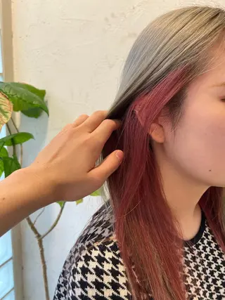 ミディアム カラー ブリーチ/デザインカ ラー/村松愛翔のヘアスタイル