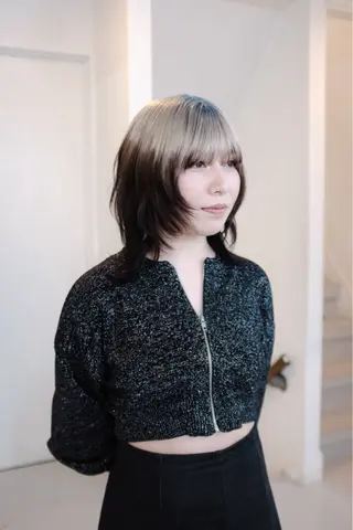 ミディアム カラー ヘアアレンジ 🦠デザインカラー/ 魚瀬あおい🦠のヘアスタイル