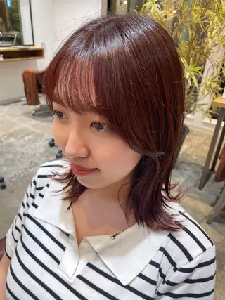 ミディアム カラー Sea by   charme所属・植田 愛里のヘアスタイル
