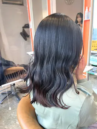 セミロング うしだ かおるのヘアスタイル
