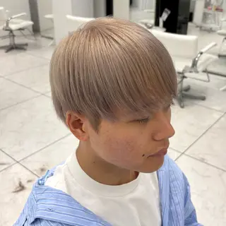 ショート カラー パーマ メンズ 水谷 璃温のヘアスタイル