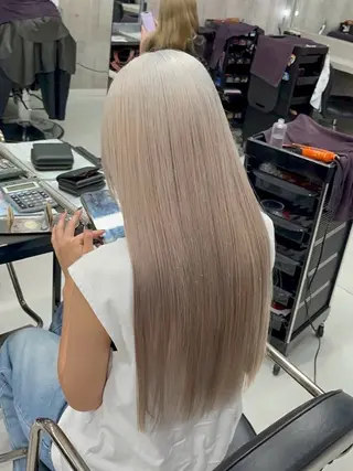 ミディアム カラー パーマ ヘアアレンジ メンズ キッズ レイヤー×ハイトーン / mihana🪐のヘアスタイル