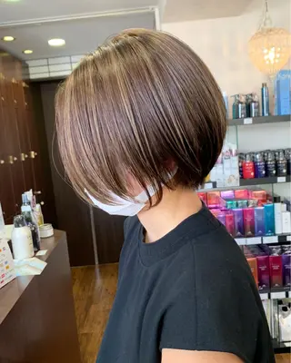 ショート 縮毛矯正/ショート/ レイヤー/畑中正敏のヘアスタイル
