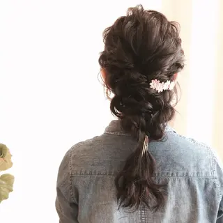 セミロング ロング ヘアアレンジ hair_mellow所属・ゴトウ ノブヒトのヘアスタイル