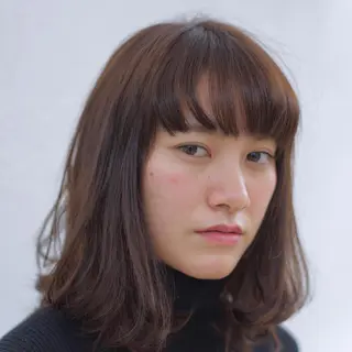 ミディアム カラー パーマ 脱白髪染め特化GBG 自由が丘所属・【白髪ぼかし 専門GBG】自由が丘のヘアスタイル