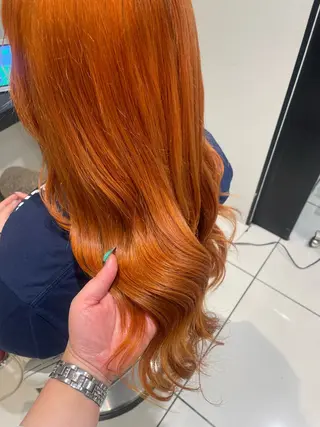 セミロング カラー 💞暖色カラー 💞risaのヘアスタイル