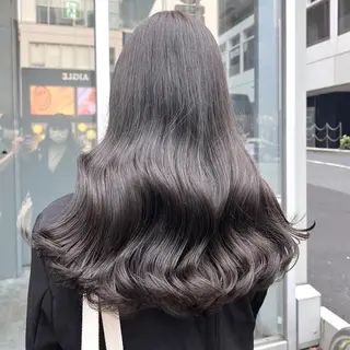 ロング カラー 韓国風暗髪ヘア🤍 🫧MIREIのヘアスタイル