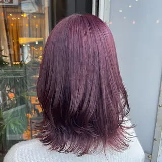 セミロング カラー おくだ　りお /ハイトーンカラーのヘアスタイル