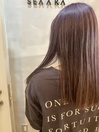 セミロング 大久保 優香のヘアスタイル