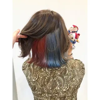 ミディアム カラー 推しカラー✨ オタク美容師ユウカのヘアスタイル