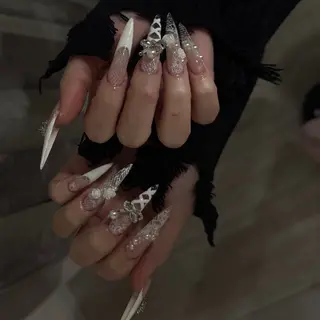 ネイル hami🎀うかん 🎀チップ長さ出しのネイルデザイン