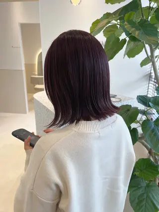 ミディアム カラー SALOWIN京都河原町suite店所属・うる艶カラー／ 髪質改善／arisaのヘアスタイル