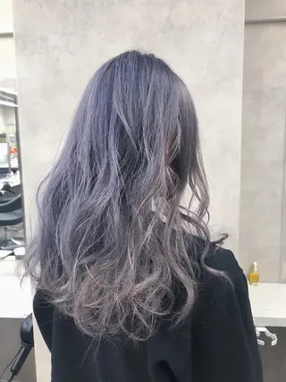 セミロング カラー ヘアアレンジ 柔らかbeige モトキのヘアスタイル