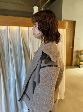 ミディアム パーマ レイヤー/ボブパーマ /垢抜け/タクミのヘアスタイル