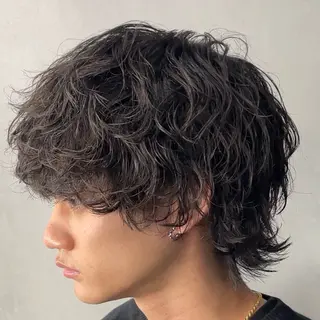 ミディアム パーマ ヘアアレンジ メンズ fifth Tokyo所属・fifth 石川 凪のヘアスタイル