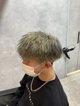 ショート パーマ メンズ ツイストスパイラル/ メンズ特化/中川誠也のヘアスタイル