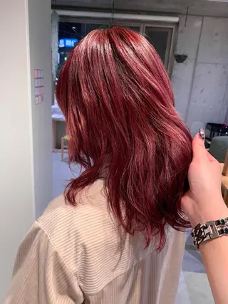 セミロング カラー 立川/シールエクステ /みづきのヘアスタイル