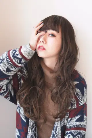 ロング カラー パーマ パーマ×ウルフカット koya☆のヘアスタイル