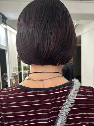 ミディアム カラー レイヤーボブ/ 艶カラー/サナ🌼のヘアスタイル