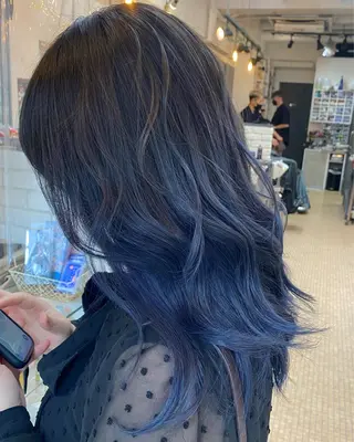 ロング カラー ヘアアレンジ 金子 明日香のヘアスタイル