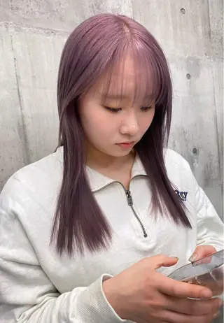 ロング カラー ヘアアレンジ メンズ のん🎀ハイトーン/ レイヤーカット🐳のヘアスタイル