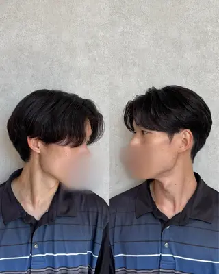 ショート パーマ メンズ 韓国メンズヘア/ ダウンパーマ/歩夢のヘアスタイル