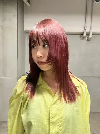 セミロング カラー benji 登戸所属・竹内 菜々子のヘアスタイル