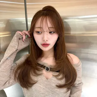 ロング 🎀しゅな/韓国 レイヤー/透明感♡のヘアスタイル
