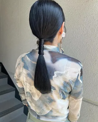 セミロング カラー ヘアアレンジ カラーパティシエ facce🌼ikoのヘアスタイル