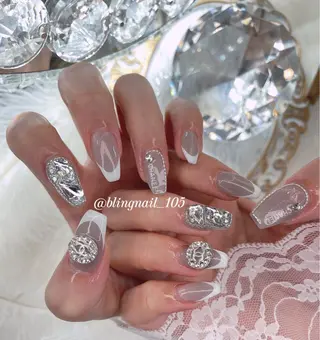 ネイル 23時まで❤︎韓国、 ワンホンネイルのネイルデザイン