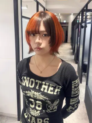 ショート カラー SALOWIN 原宿 IL Salice所属・MIMI🌻໋᳝݊ 個性派カラー⑅ ⸝꙳のヘアスタイル