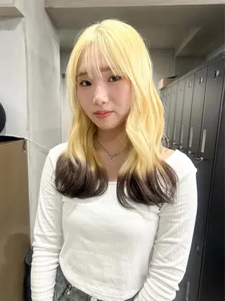 ロング カラー 原田 朱里のヘアスタイル