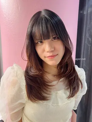 セミロング ｊｏｕｅｒｍ所属・透明感/グレージュ /韓国レイヤー🪽のヘアスタイル