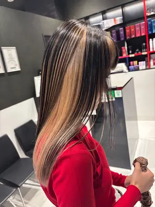ロング カラー ブリーチ/ヘアケア/ 艶髪/イギチハルのヘアスタイル