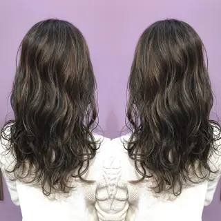 ロング カラー パーマ 細川 亮のヘアスタイル