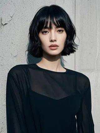 ミディアム ウルフカット 811 大阪梅田 ウルフのヘアスタイル