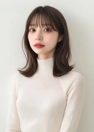 ミディアム VLOW nex the salon所属・韓国風/髪質改善/ ナガヤアキラのヘアスタイル