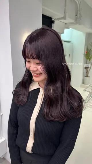 ロング カラー REINA☁️透明感 カラー/ぷつっと♡のヘアスタイル