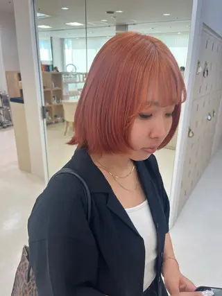 ミディアム カラー 暖色専門美容師🎀 お客様満足度◎のヘアスタイル
