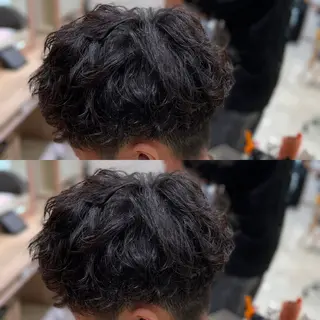 パーマ メンズ 【メンズパーマ✨️ フェザーパーマ】岩城のヘアスタイル