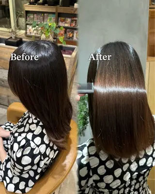 セミロング 艶髪カラー/透明感 美髪/白髪/ﾑﾅｶﾀのヘアスタイル