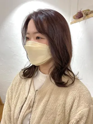 ミディアム カラー 銀座No.1髪質改善 縮毛矯正/本木のヘアスタイル