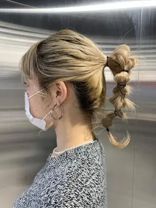 ミディアム ヘアアレンジ 平野 優奈のヘアスタイル