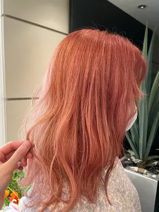 セミロング カラー 【美髪ハイトーン】 髪質改善/大和🎀のヘアスタイル