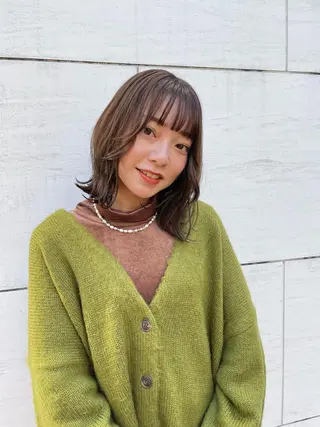 ミディアム カラー ボブヘアカット Rikapi❤️のヘアスタイル