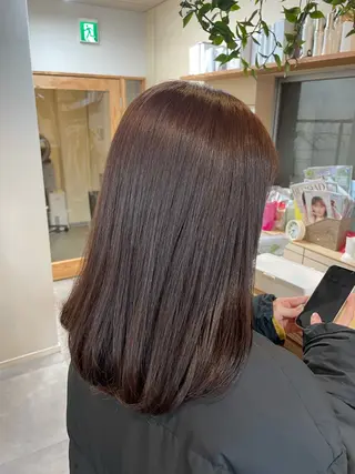 セミロング カラー アライ レンカのヘアスタイル