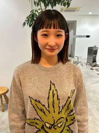 ミディアム Tommy所属・平田 知優のヘアスタイル