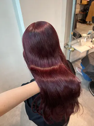 ロング カラー 暗髪🩶ラベンダー/ ブルー/ユウナ🤍のヘアスタイル