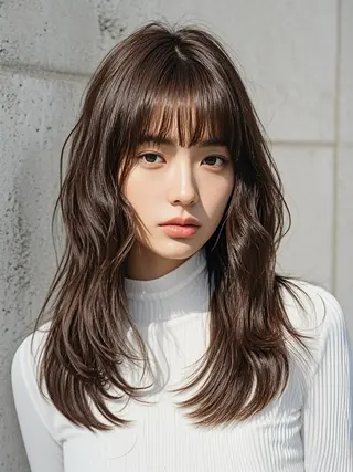 セミロング ウルフカット 811 大阪梅田 ウルフのヘアスタイル