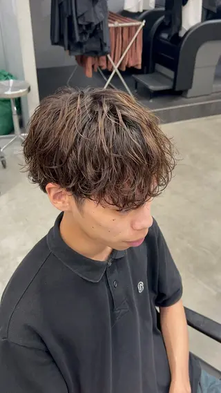 パーマ メンズ 藤平海音/fifth PARKのヘアスタイル